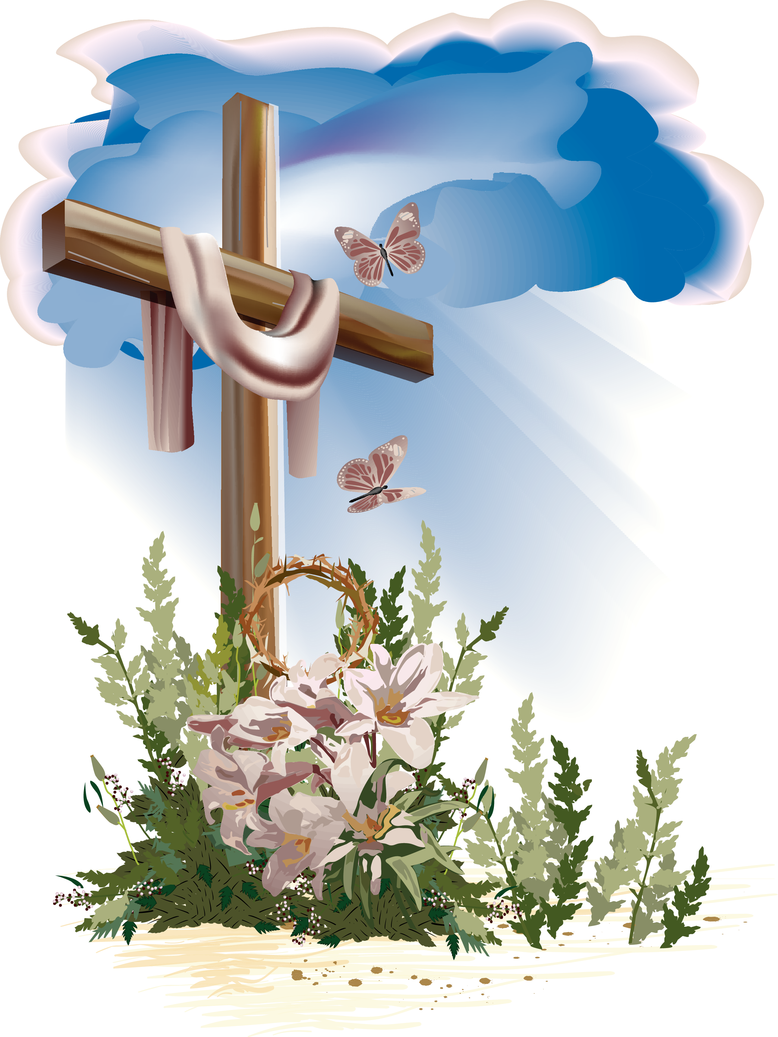 Christian Easter Cross Photos Free Download PNG HQ PNG Image
