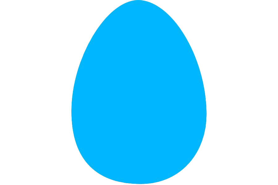Blue Plain Pic Easter Egg PNG Image