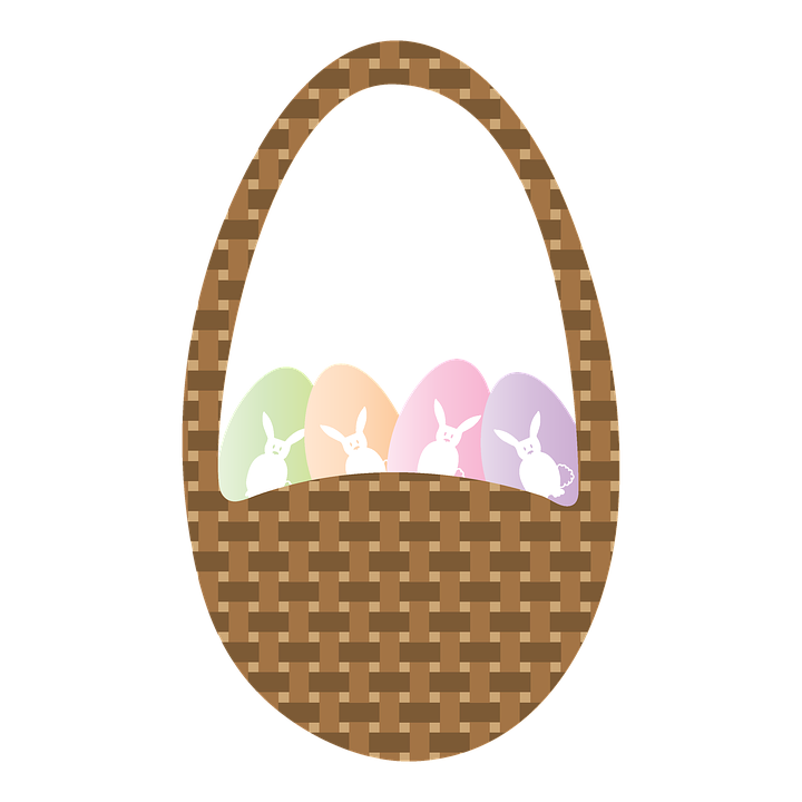 Easter Basket Transparent Background PNG Image