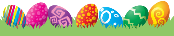 Happy Easter Eggs In Grass PNG Image