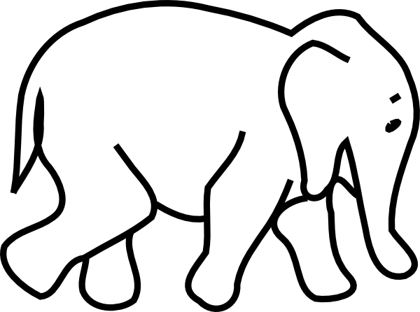 White Elephant PNG Image