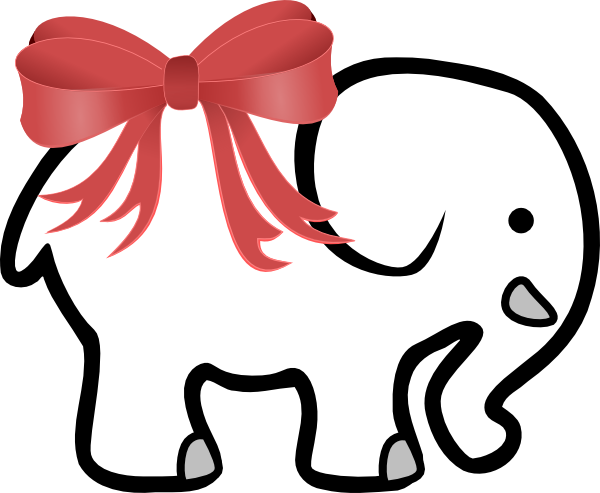 White Elephant Photo PNG Image