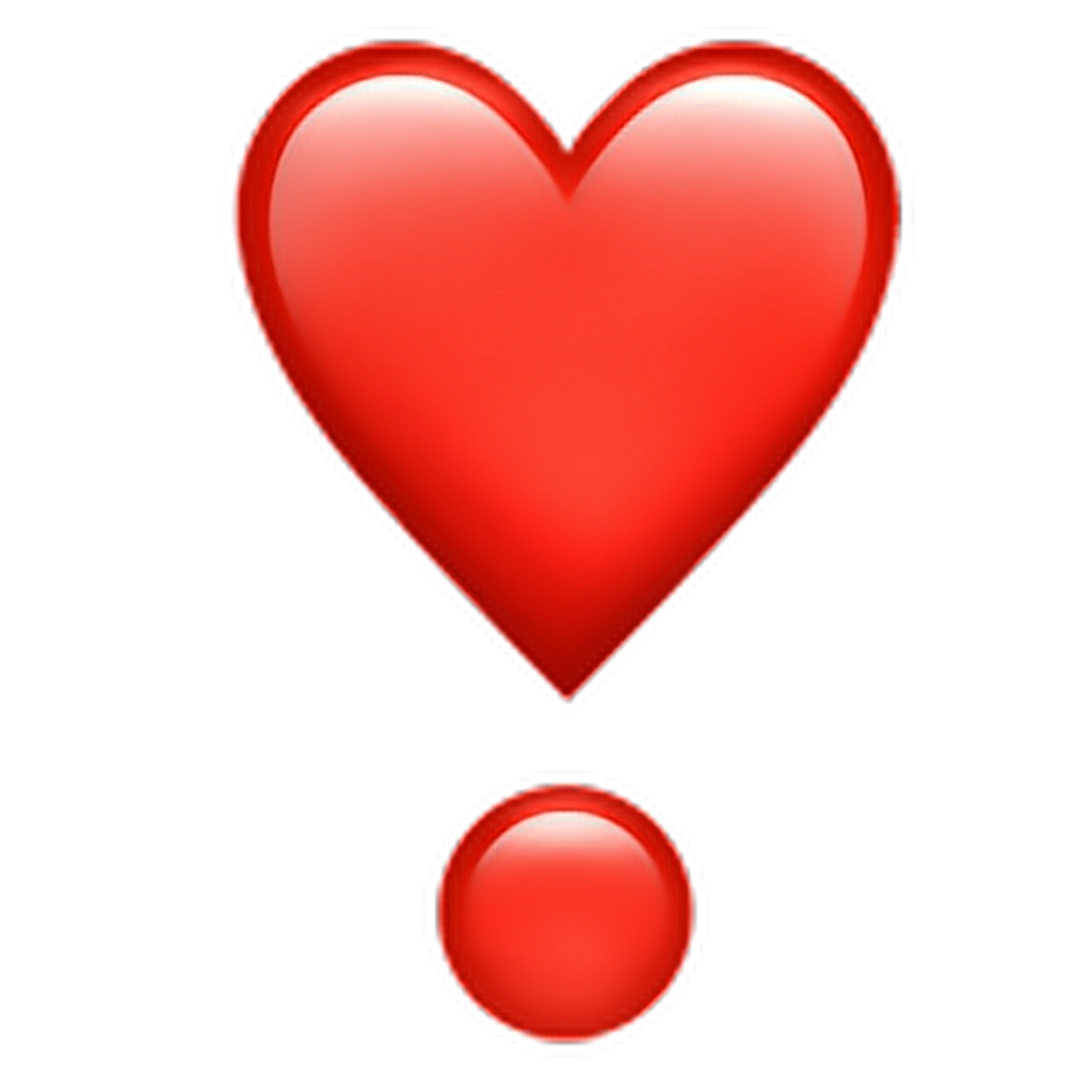 Exclamation Heart Symbol Mark Meaning Whatsapp Emoji PNG Image