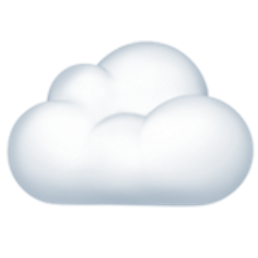 White Computing Cloud Emoji Free Download Image PNG Image