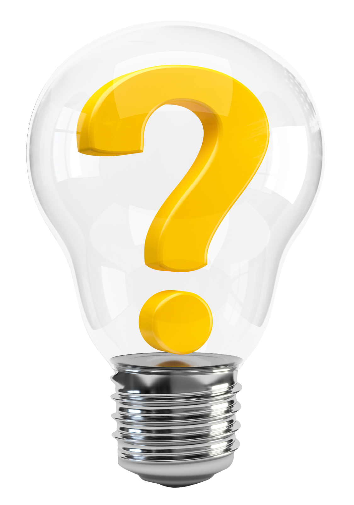 Light Question Mark Thought Bulb With Icon PNG Image