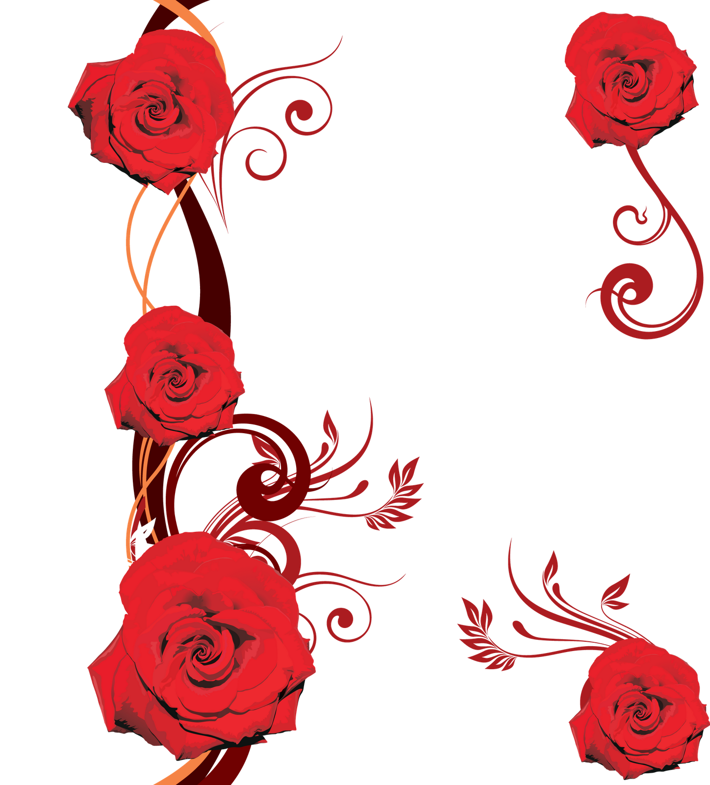 Vector Rose Flowers Red PNG Free Photo PNG Image