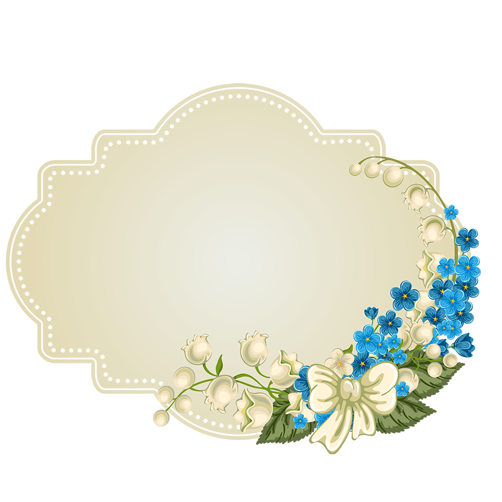 Flower Decoupage Sunday Design Editing Border PNG Image