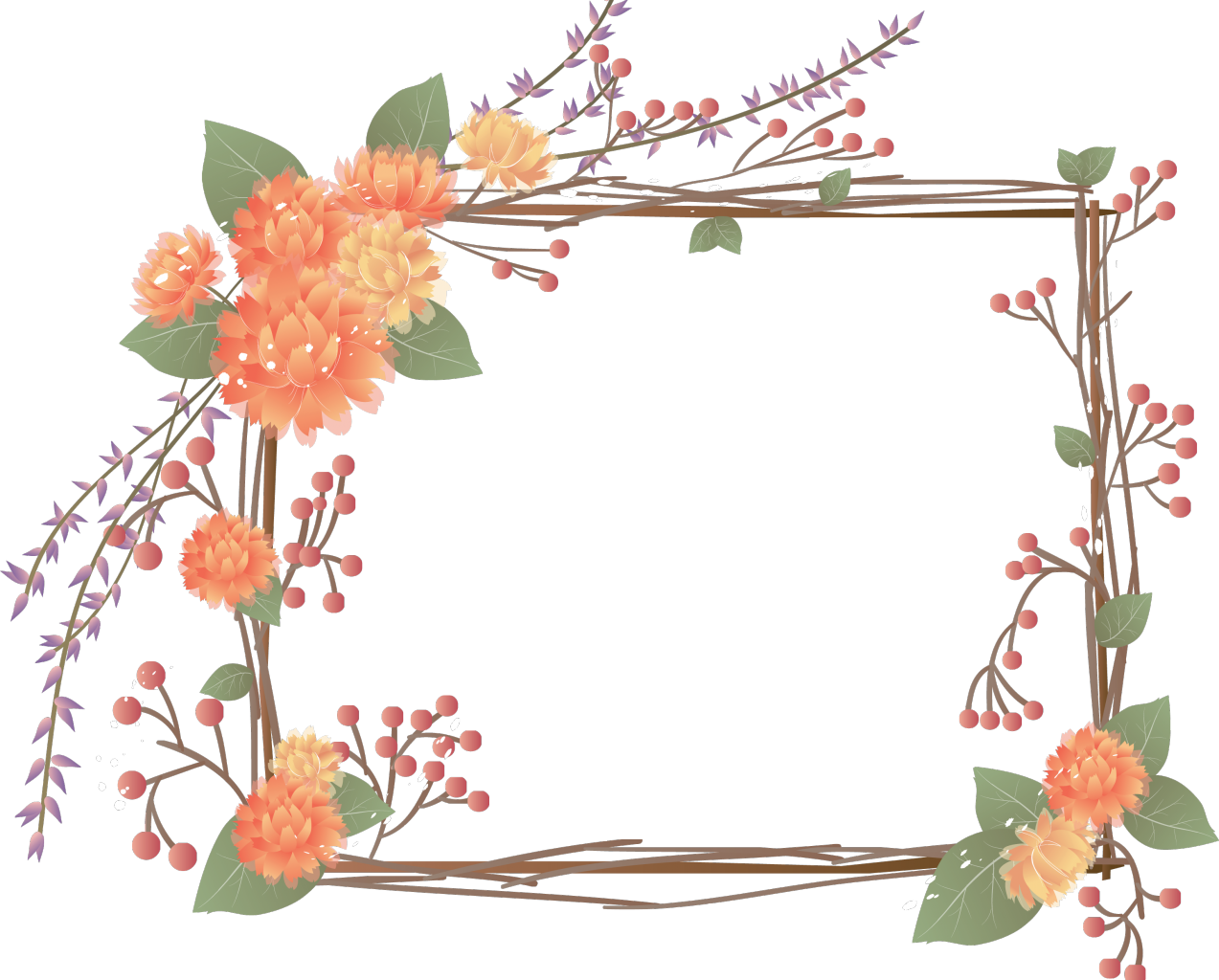 Pattern Frame Paper Flower Free Photo PNG PNG Image