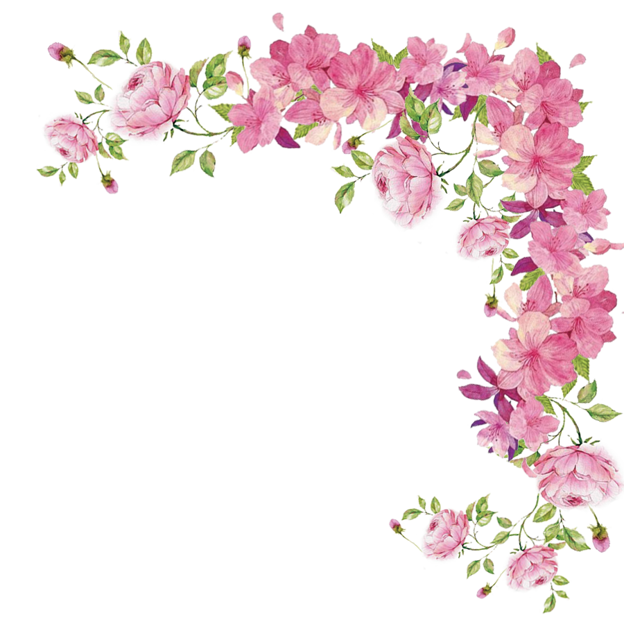 Flower Small Fresh Flowers Border Hand-Painted PNG Image