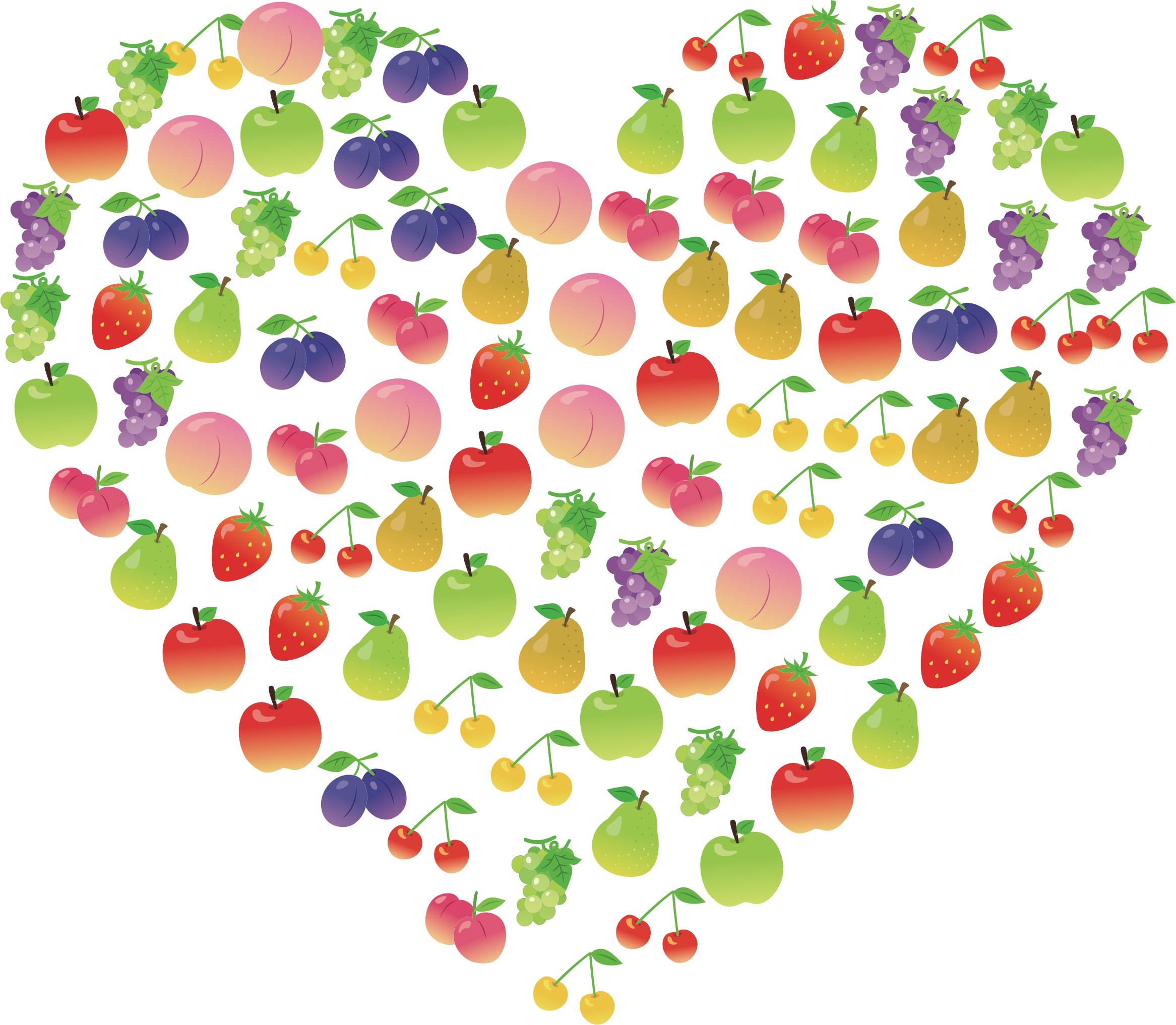 Heart Vector Fruit Free Clipart HD PNG Image