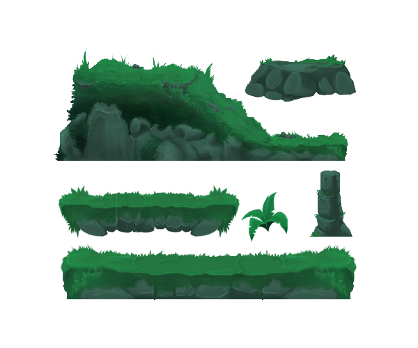 Tilebased Platform Game Video Sidescrolling Green Grass PNG Image