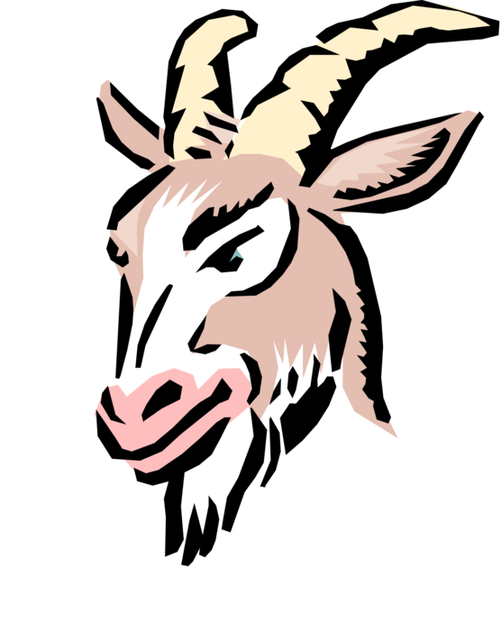 Vector Goat Face Download HQ PNG Image