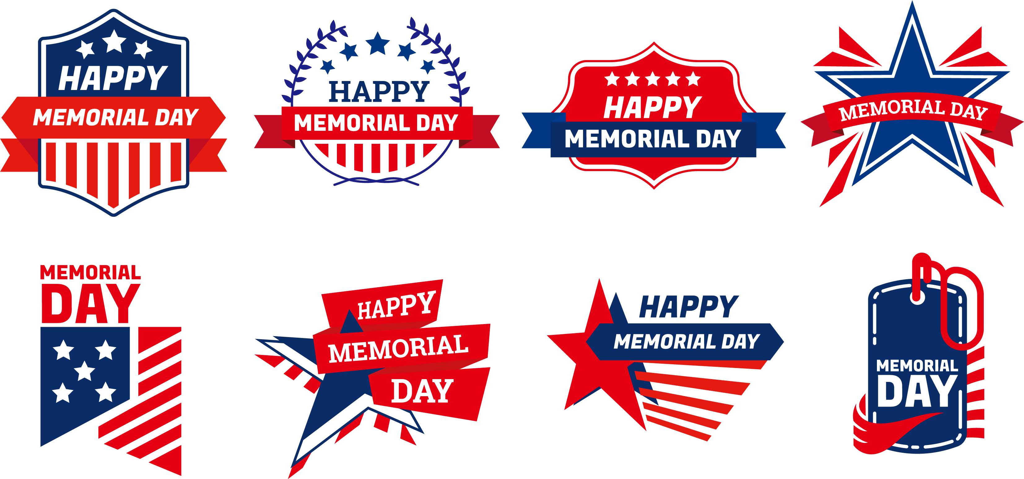 Blue Memorial Sleeve Color Logo Day PNG Image