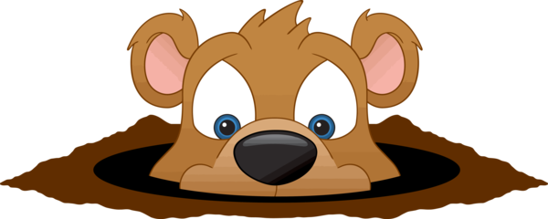 Groundhog Day Cartoon Snout Fawn For Holiday PNG Image