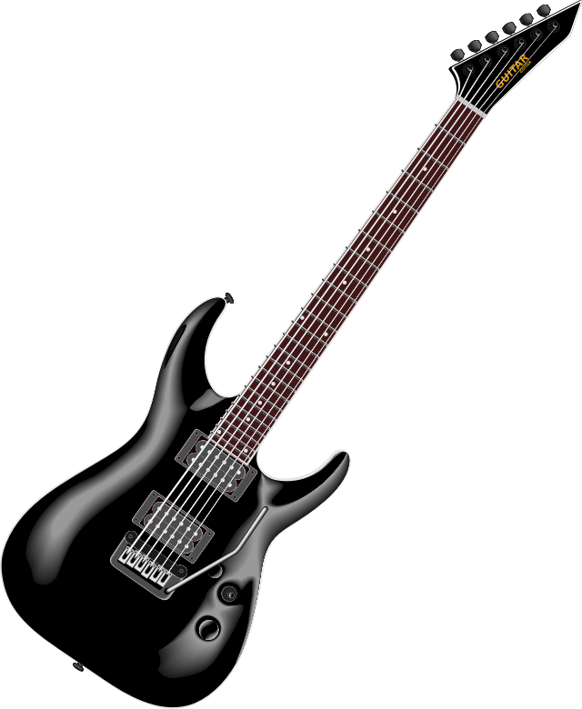 Cartoon Guitar Clip Art PNG Image