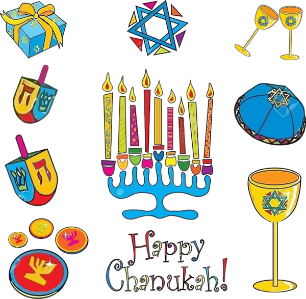 Hanukkah Birthday Candle Party Celebrating For Happy Holiday 2020 PNG Image