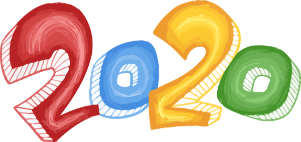 New Year 2020 Font For Happy Festival PNG Image