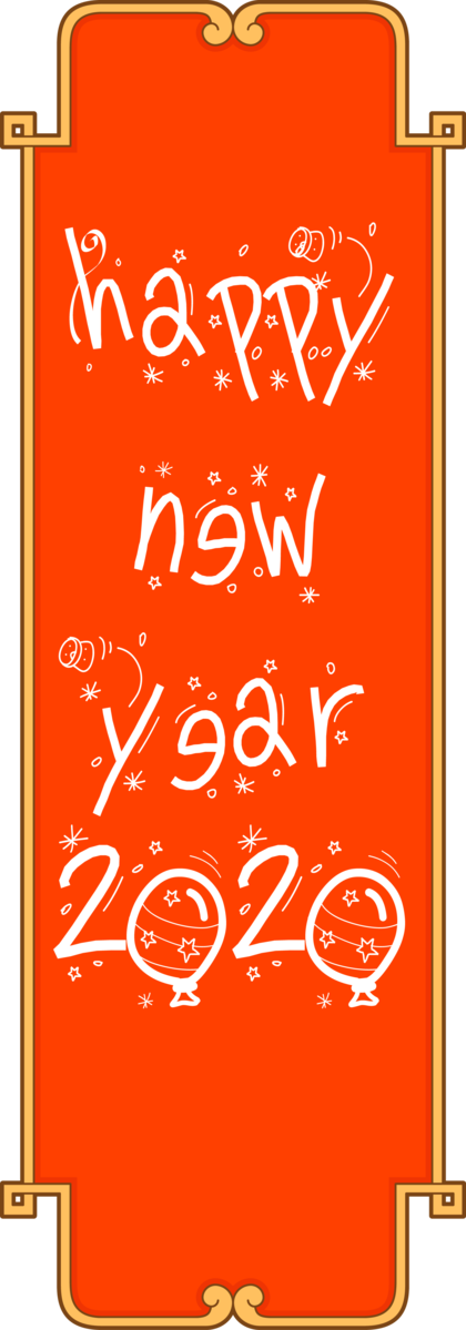 New Year Text Font For Happy 2020 Eve Party 2020 PNG Image