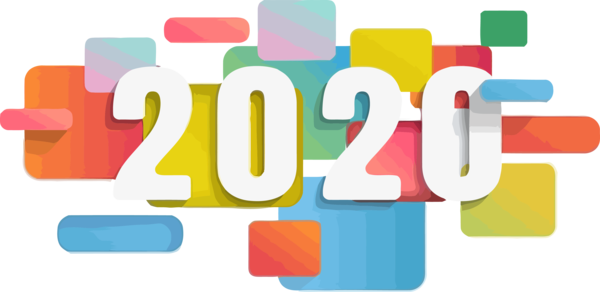 New Years 2020 Text Font Line For Happy Year Eve PNG Image