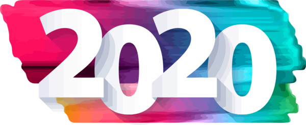 New Years 2020 Text Font Line For Happy Year Day 2020 PNG Image