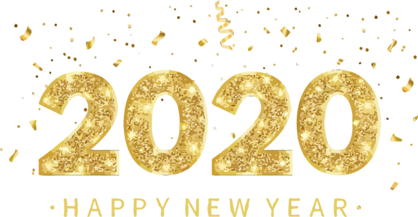 New Year 2020 Text Font Number For Happy Games PNG Image