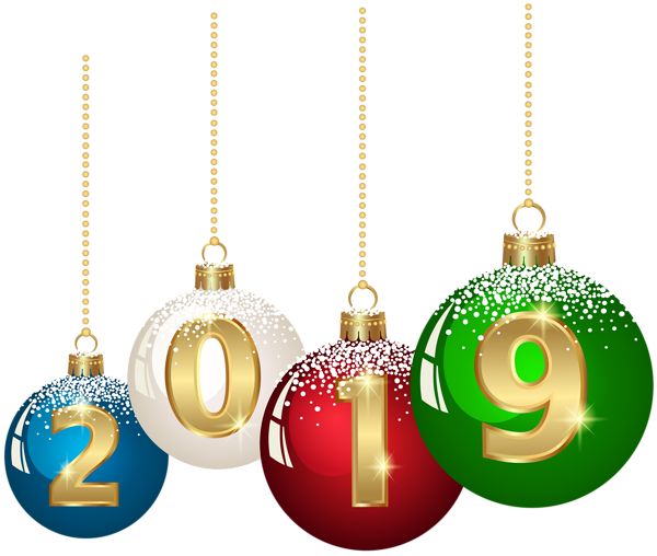 New Year Christmas Day Happy 2019 Ornament Decoration For Greeting Cards PNG Image