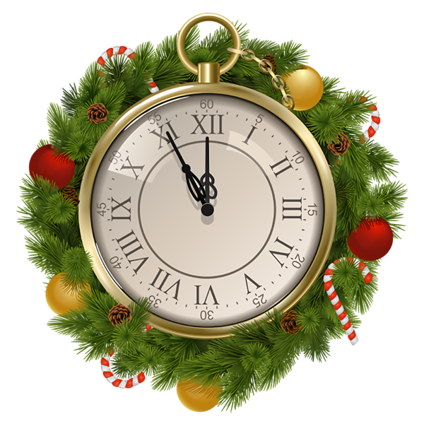 Christmas Clock Wall Interior Design For Ornament Events Near Me PNG Image