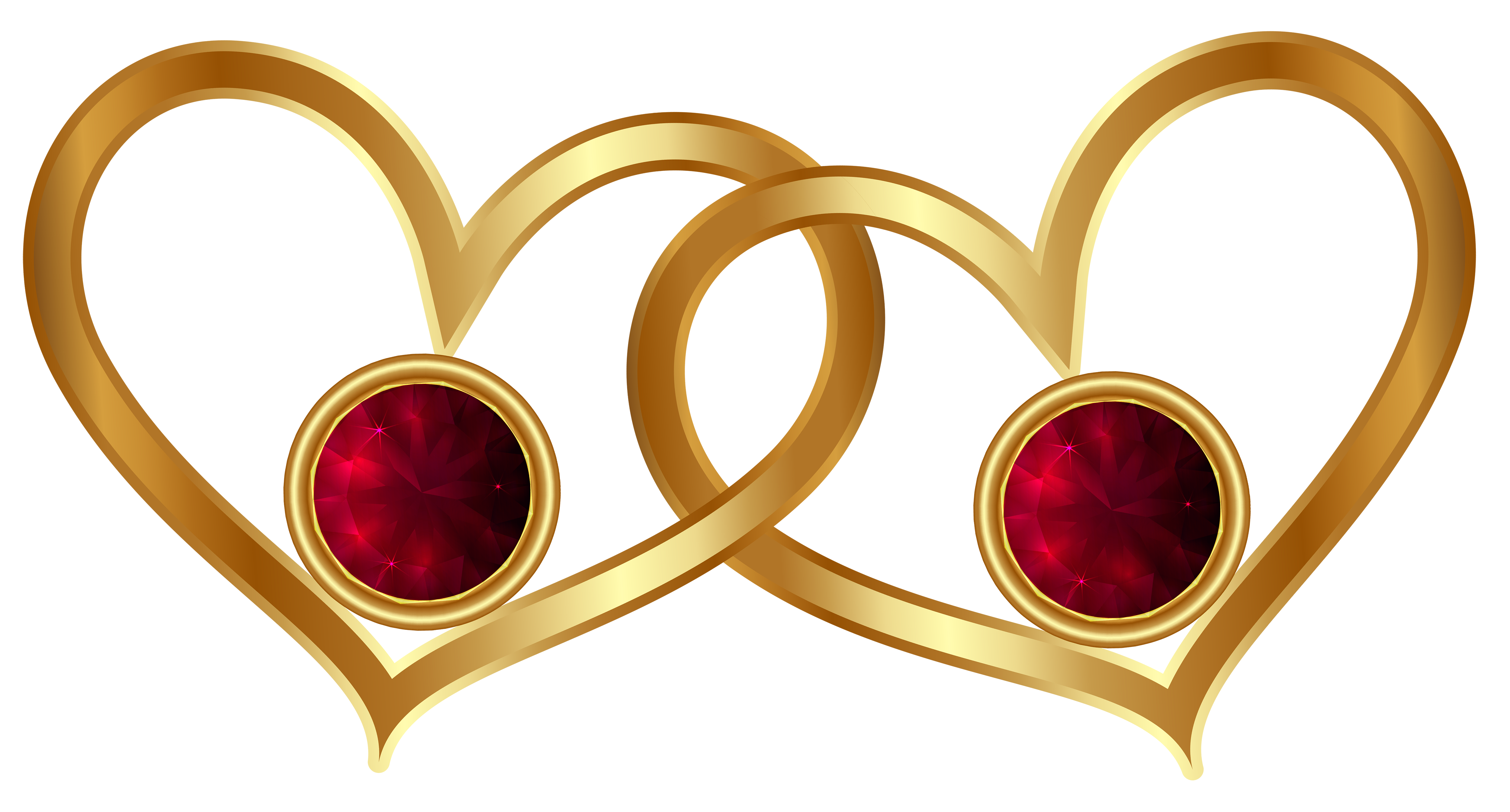 Heart Abstract Gold Free Clipart HD PNG Image