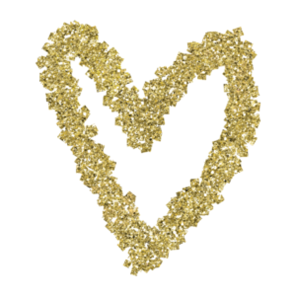 Heart Glitter Gold Free HD Image PNG Image