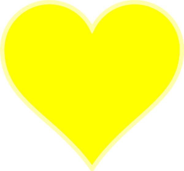 Yellow Heart Transparent Background PNG Image