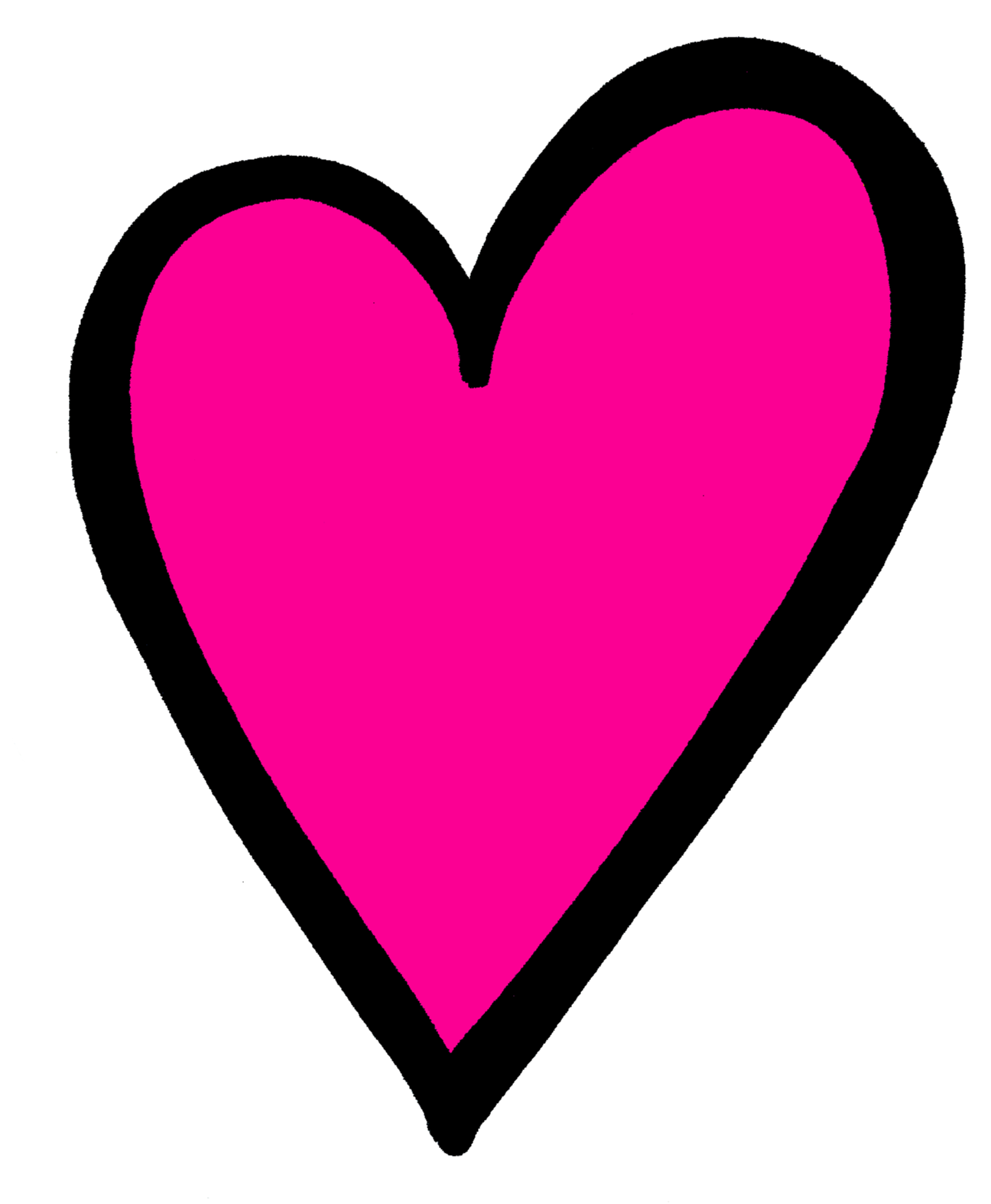 Hot Pink Heart Transparent Image PNG Image