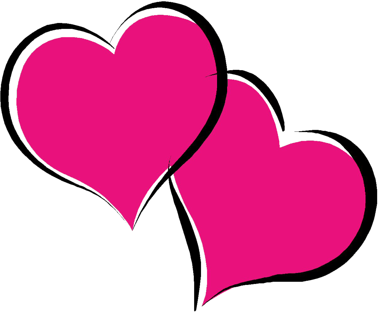 Hot Pink Heart PNG Image
