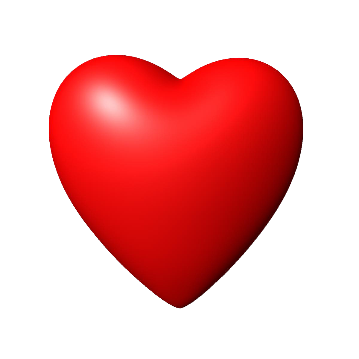 3D Red Heart Image PNG Image
