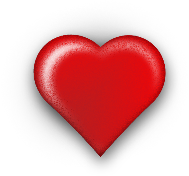 3D Red Heart Photos PNG Image