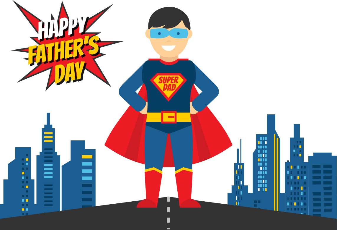 Superhero Father Day Illustration Superman Free Download PNG HD PNG Image