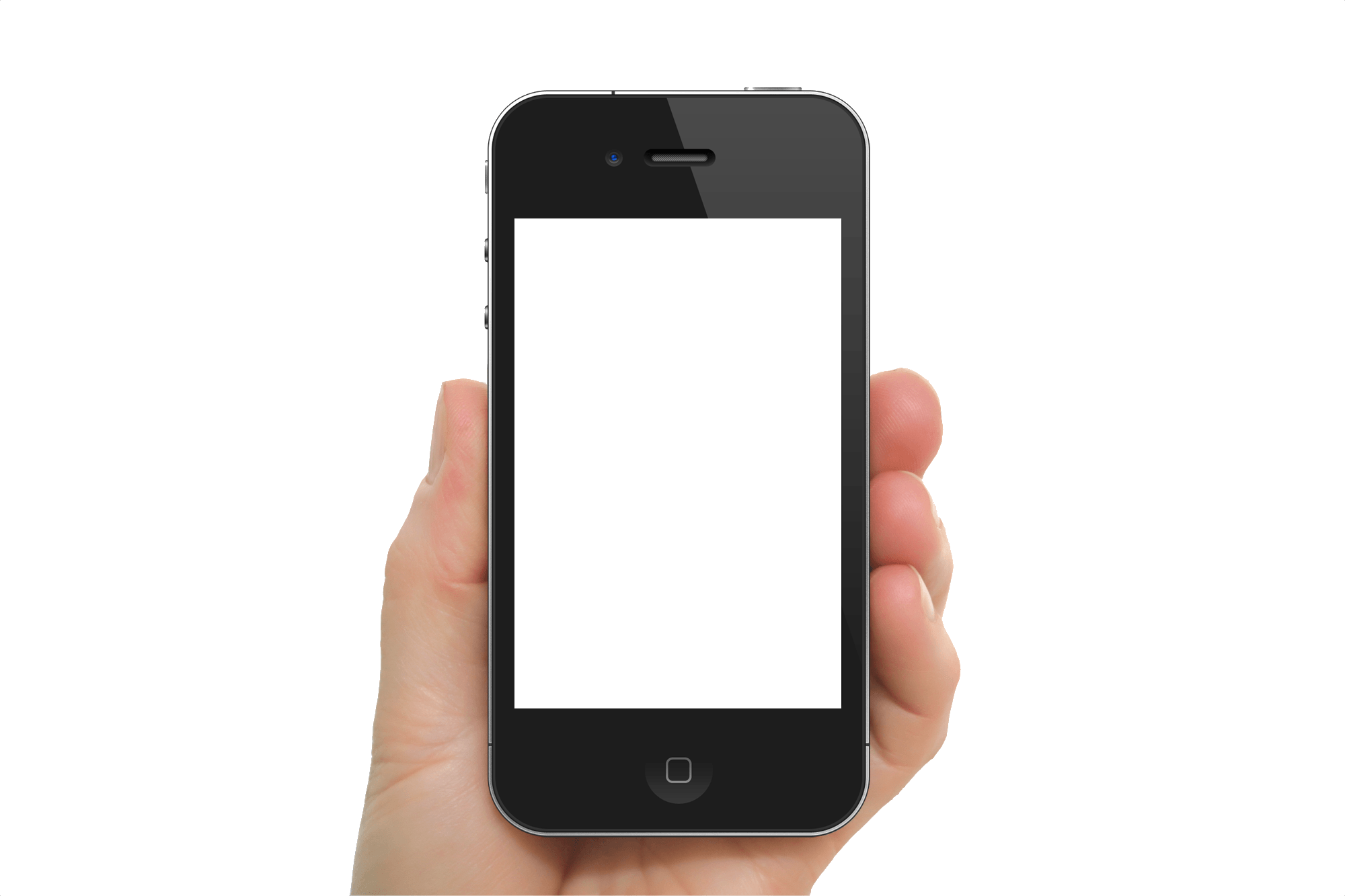 Black Iphone In Hand Transparent Png Image PNG Image