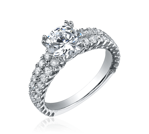 Silver Ring With Diamond Png PNG Image
