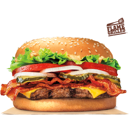 King Whopper Hamburger Food Cheeseburger Fast Burger PNG Image