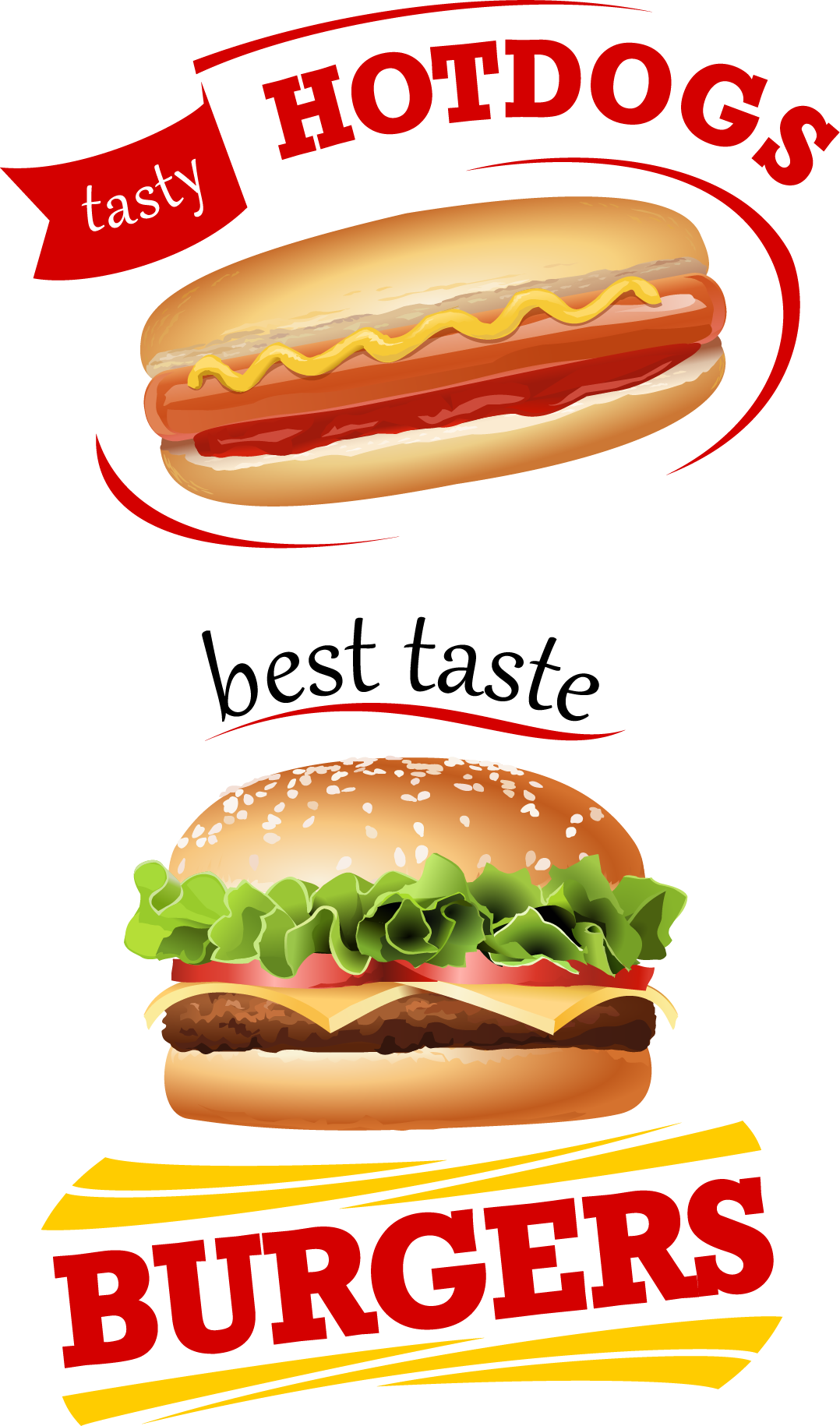 Junk Hamburger Food Cheeseburger Fries French Vector PNG Image