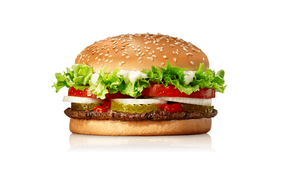 King Whopper Hamburger Food Fries Cheeseburger French PNG Image