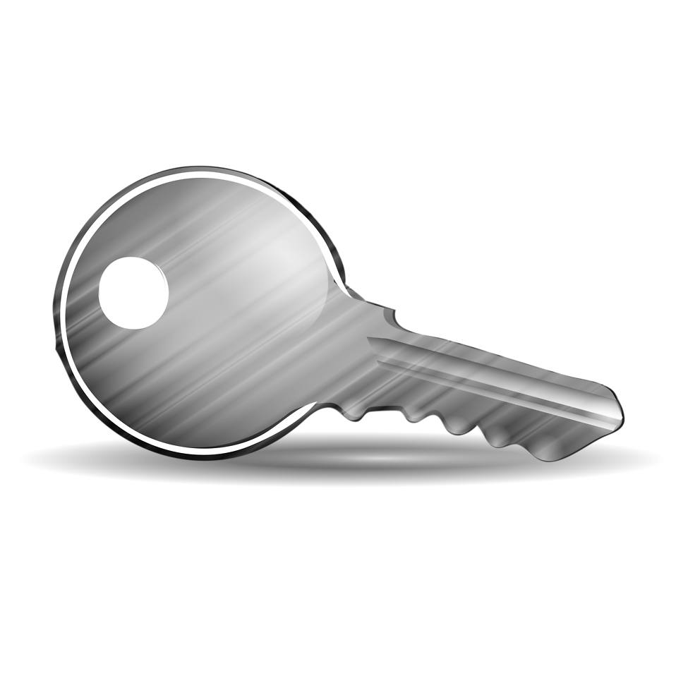 Vector Silver Key Free HQ Image PNG Image