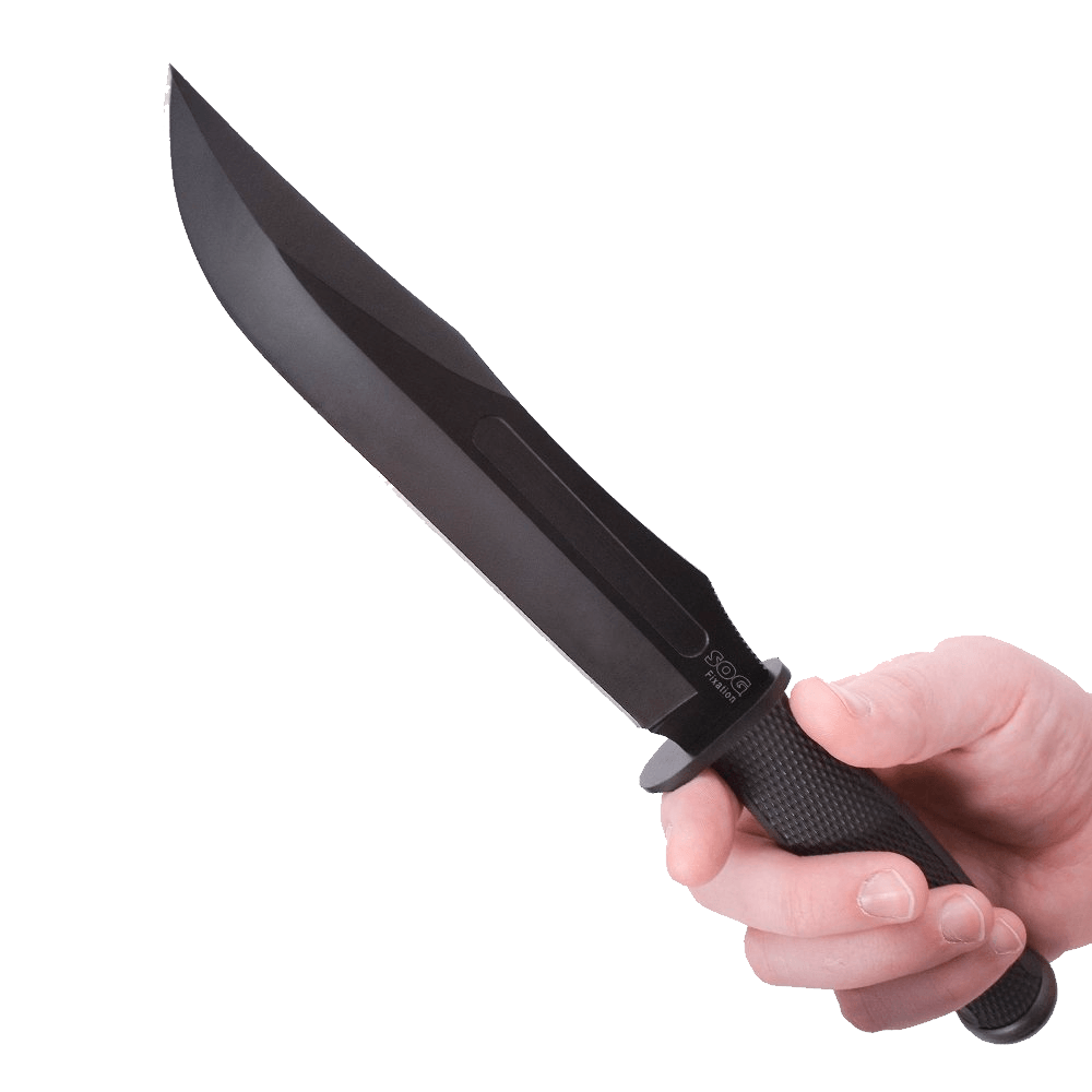 Tactical Black Knife In Hande Png Image PNG Image