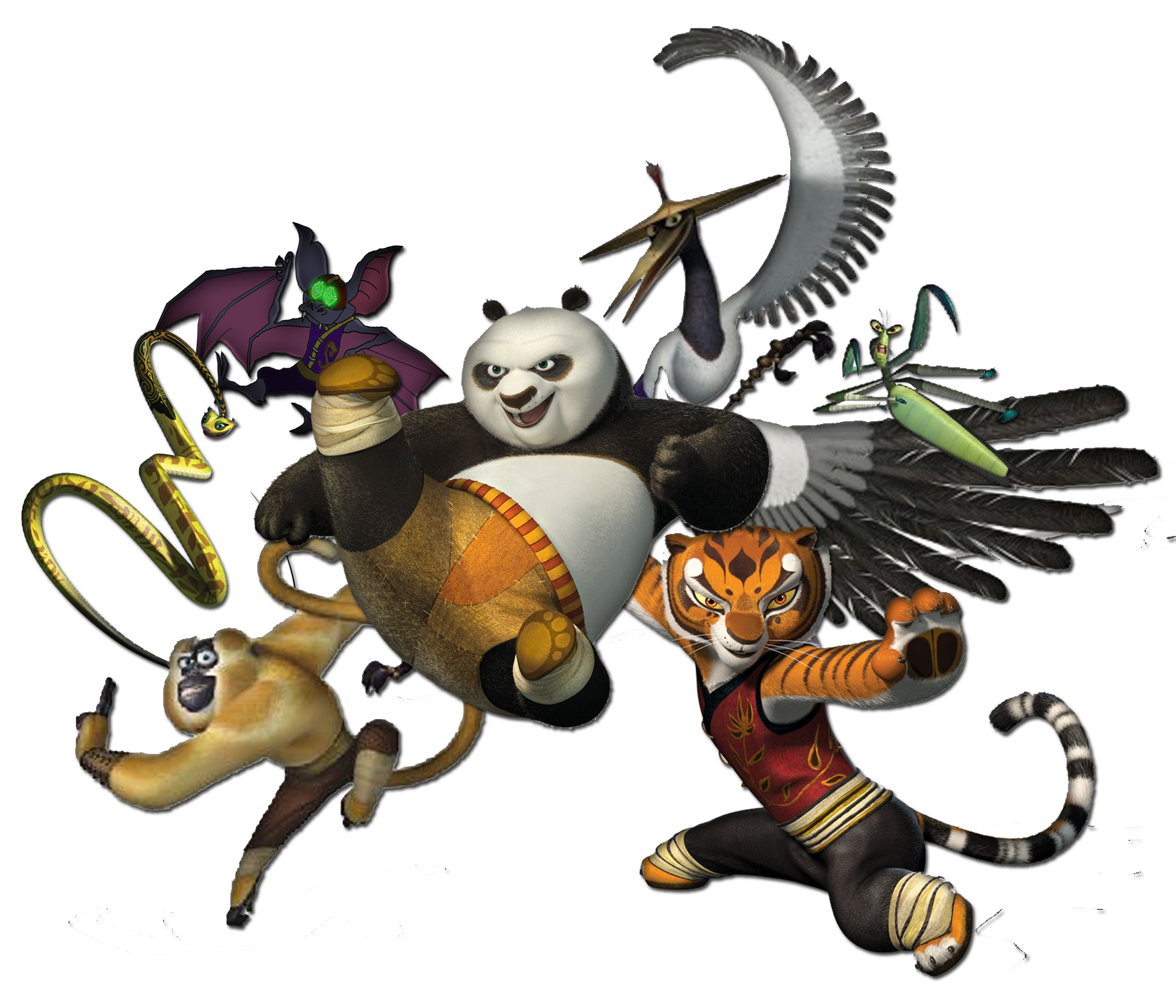 Kung Fu Panda Characters Png PNG Image