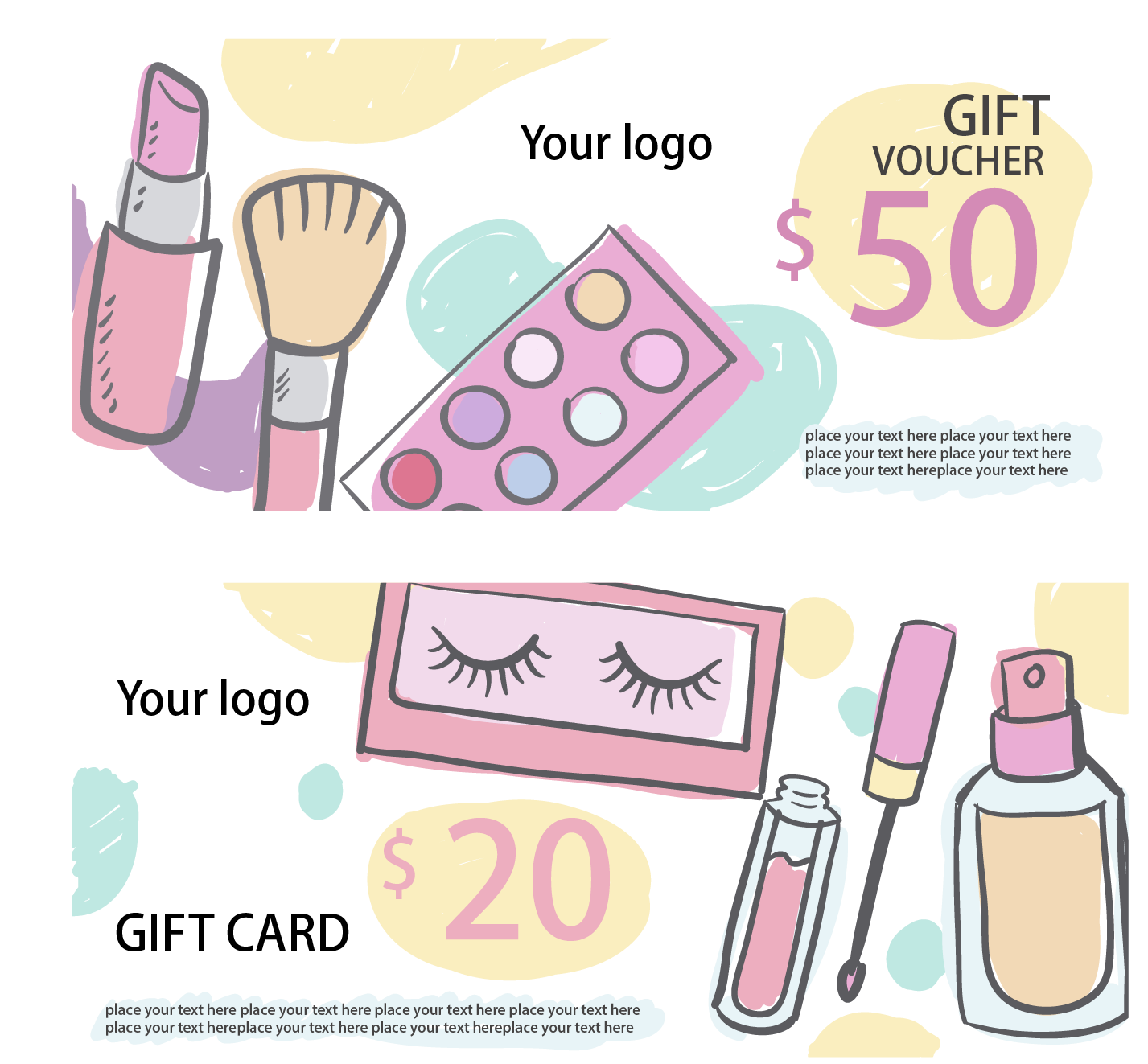 Discount Cosmetics Card Hand-Painted Download HD PNG PNG Image
