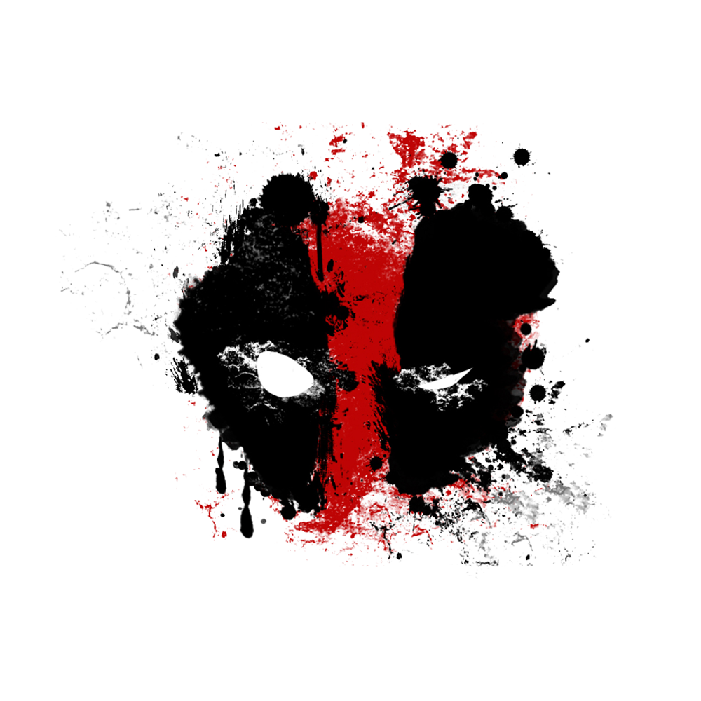 Graphic Art Paint Design Deadpool Painting PNG Image