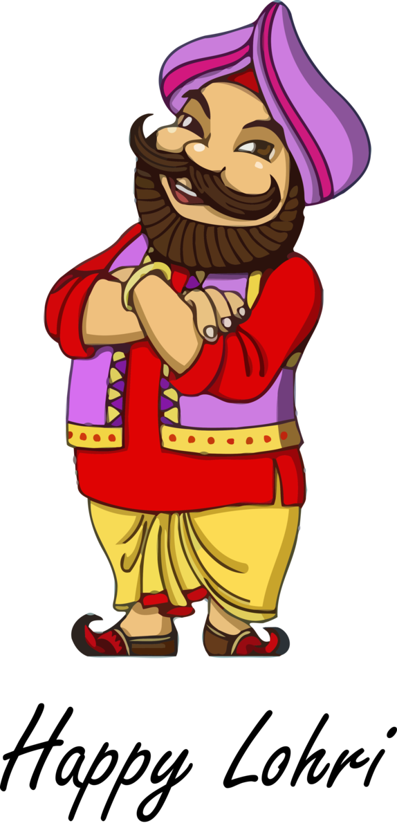 Lohri Cartoon Mascot For Happy Destinations PNG Image