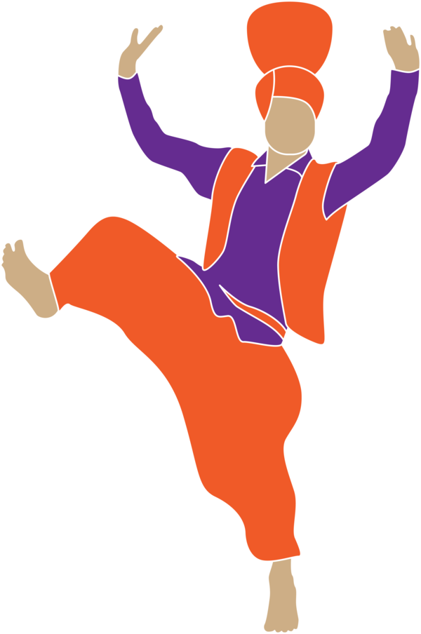 Lohri Dancer Dance Athletic Move For Happy Holiday PNG Image