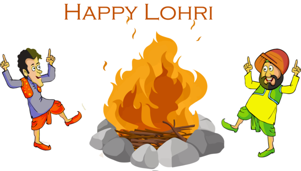 Lohri Cartoon Sharing For Happy Games PNG Image