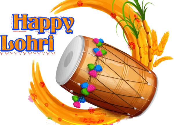 Lohri Drum Indian Musical Instruments Hand For Happy Holiday 2020 PNG Image