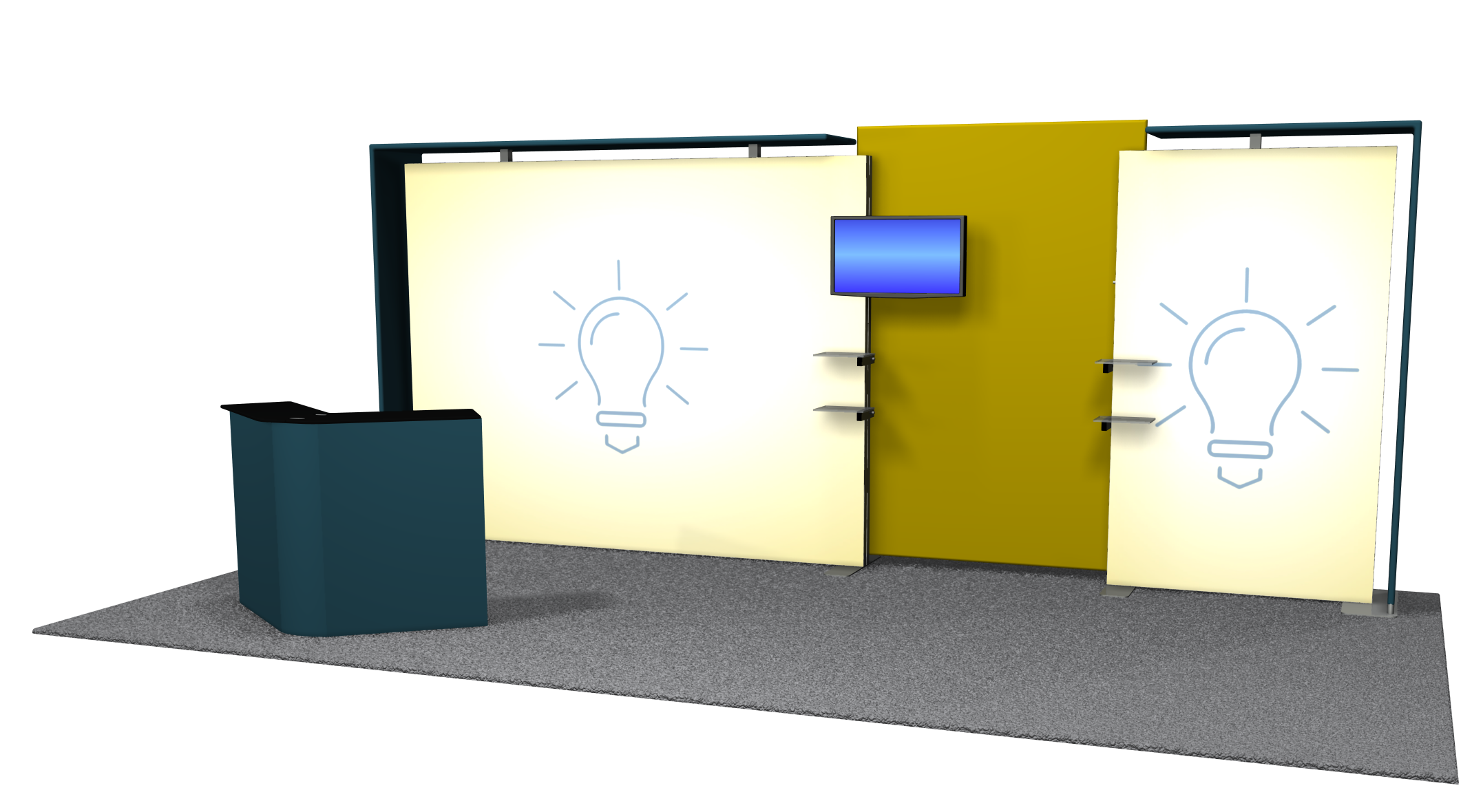 Exhibit Product Led-Backlit Exhibits Lcd Design Booth PNG Image